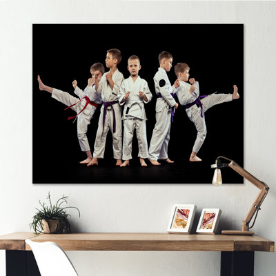 Karaté enfants sur toile