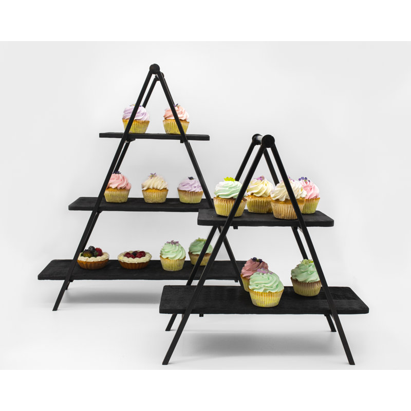 Edica Ridgewood 3 Tiered Serving Stand, Black