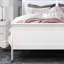 Très grand lit blanc avec DEL - Design spacieux et moderne, 91,15 lb, bois massif et éclairage 79,55 po Profondeur,
