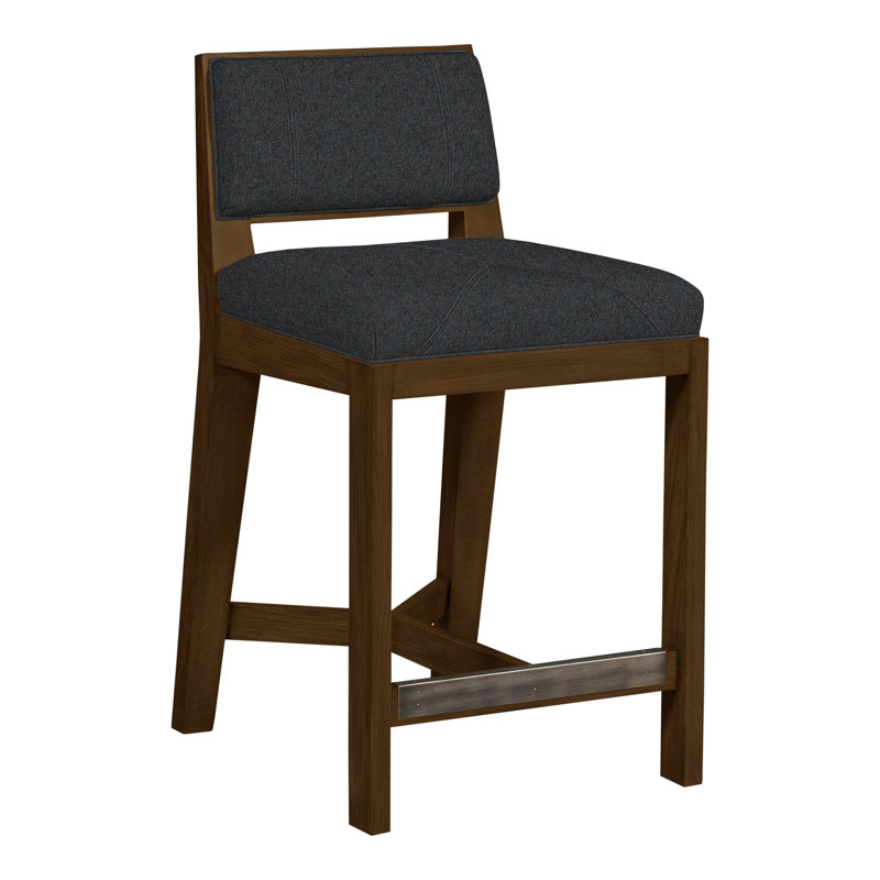 Thom Filicia Solid Wood 26.5" Counter Stool, Havana, Ian Lagoon