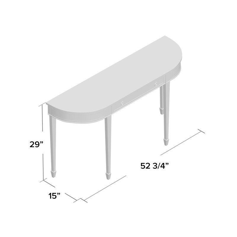 Raybon 52.75'' Solid Wood Top Console Table