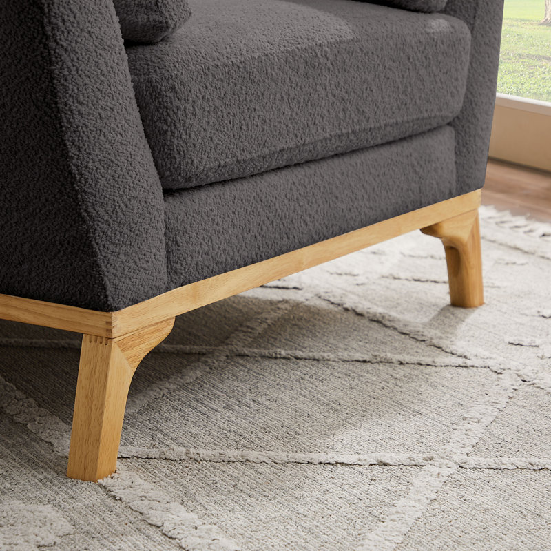 Fauteuil de 41,7 po de largeur Lodell, Boucle gris