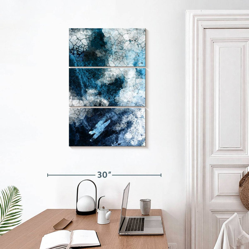 Avery Navy White Abstract, 32" H x 20" W