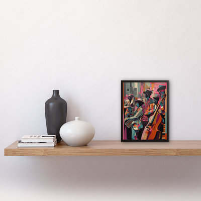 New Orleans Jazz Festival Musicians Warming Up In The City Street - Single Picture Frame Print