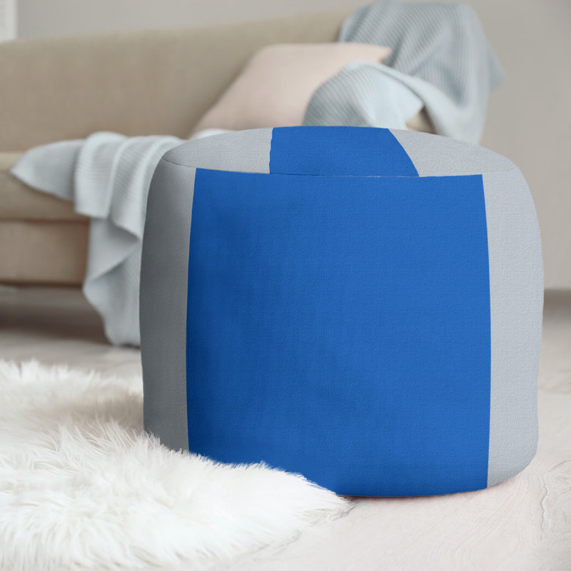 repose-pieds rond 20,5", Argent / bleu royal / argent