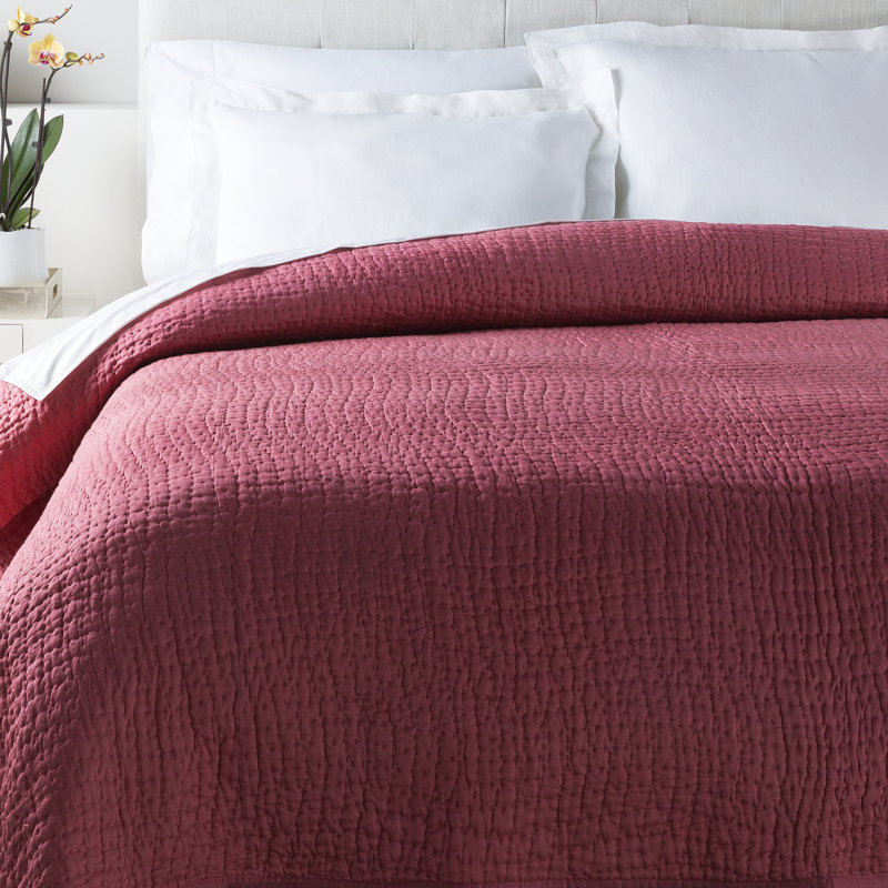 Albany Cotton Blend Quilt, Raspberry, King