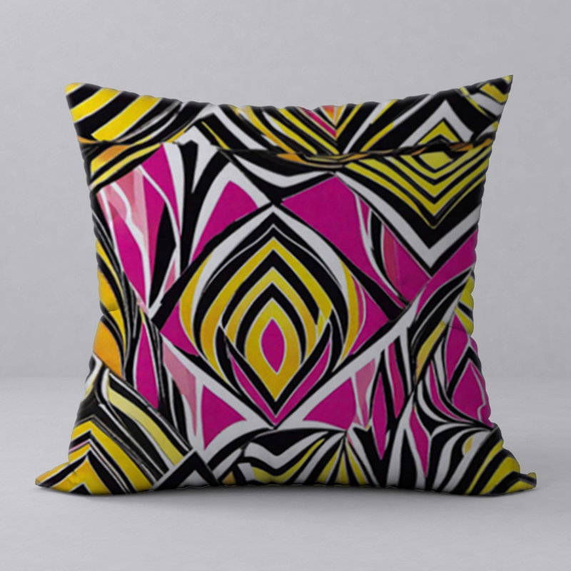 Abstract Reversible Throw Pillow