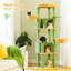 Arbre à chat de 71,2 po de hauteur pour grands chats d'intérieur, tour de chat à plusieurs niveaux avec 2 condos spacieux, 3 hamacs, très grand perchoir supérieur, 2 pompons-117069097