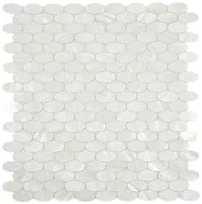 CNK Tile White Oval Tile