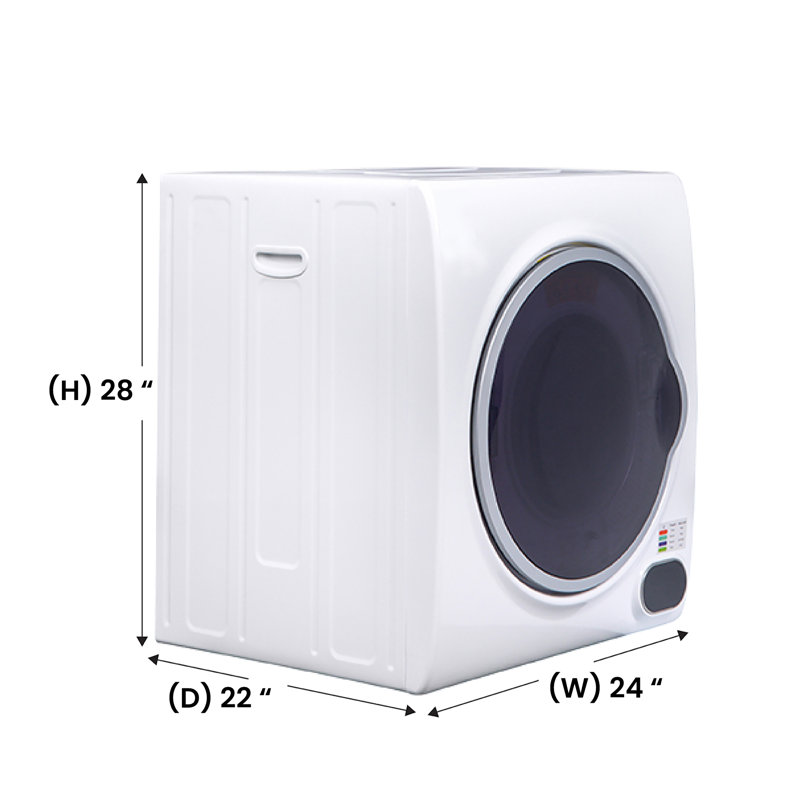 Equator Compact Vented Sensor Dryer 3.5cf/13lbs 110v Bottom Control Digital, White