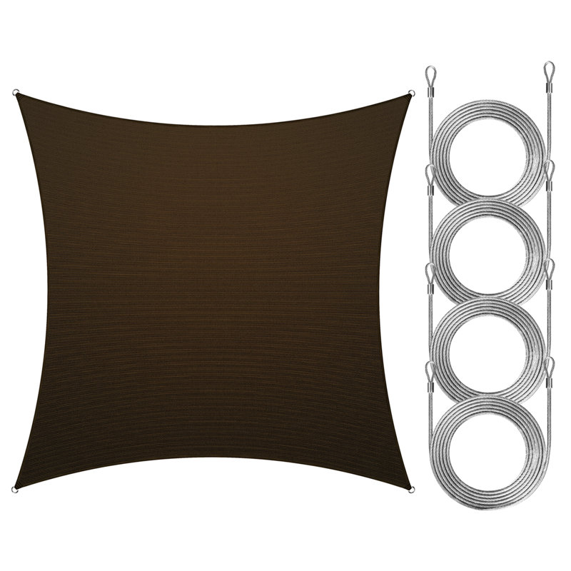 Voile d'ombrage rectangulaire Royal Shade, Brun, 16 pi x 16 pi