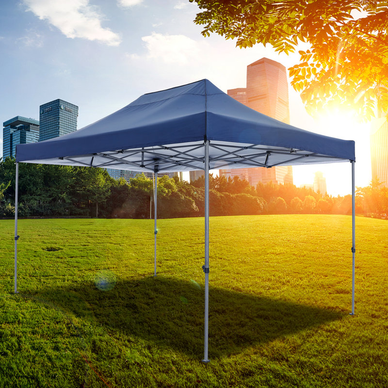 TOOLUCK 3x4.5m Pop Up Canopy with 3 Sidewalls, Dark Blue