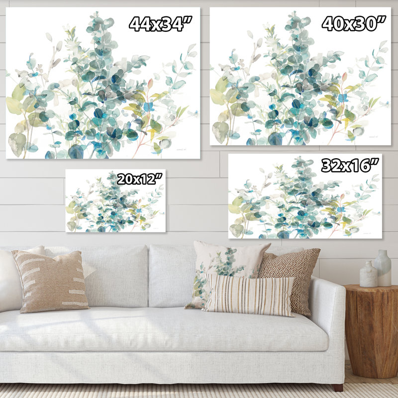 «Eucalyptus Natural Element», reproduction d'art sur toile, H 30 po x l 40 po x 1,5 po