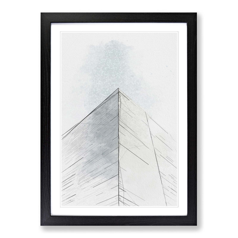Sketching the Architecture Vol.36 - Picture Frame Drawing Print, Black Framed, 48cm H x 36cm W x 2cm D