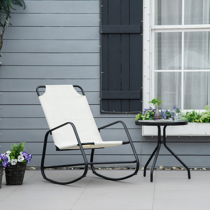 Chaise berçante de jardin