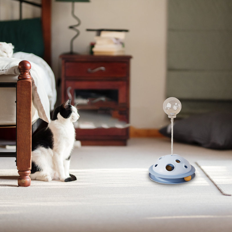 Distributeur de collations pour chats Leaking Food, Bleu