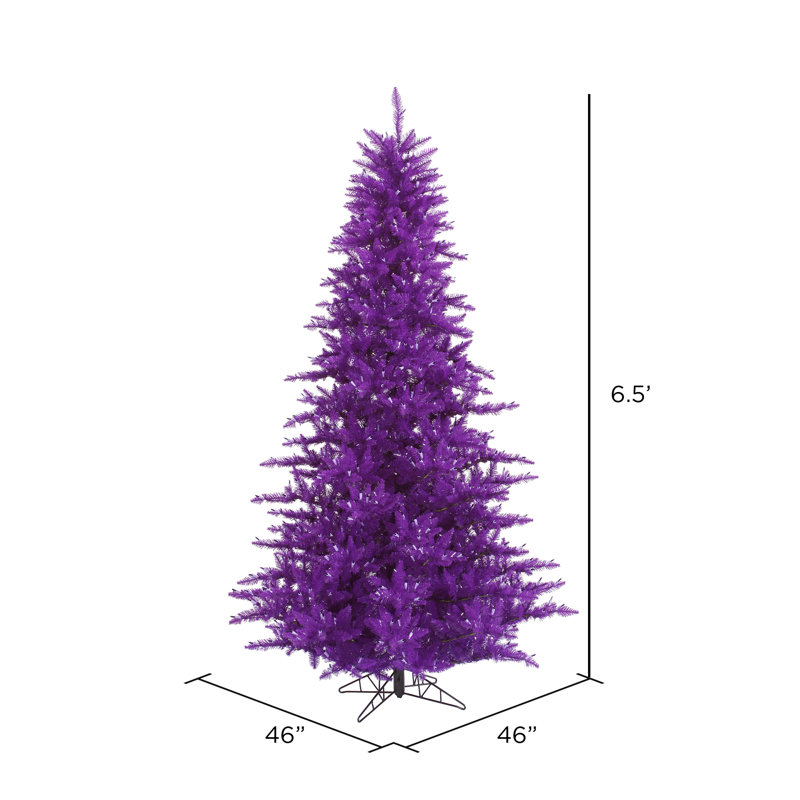 Sapin de Noël artificiel mauve, H 6,5 pi