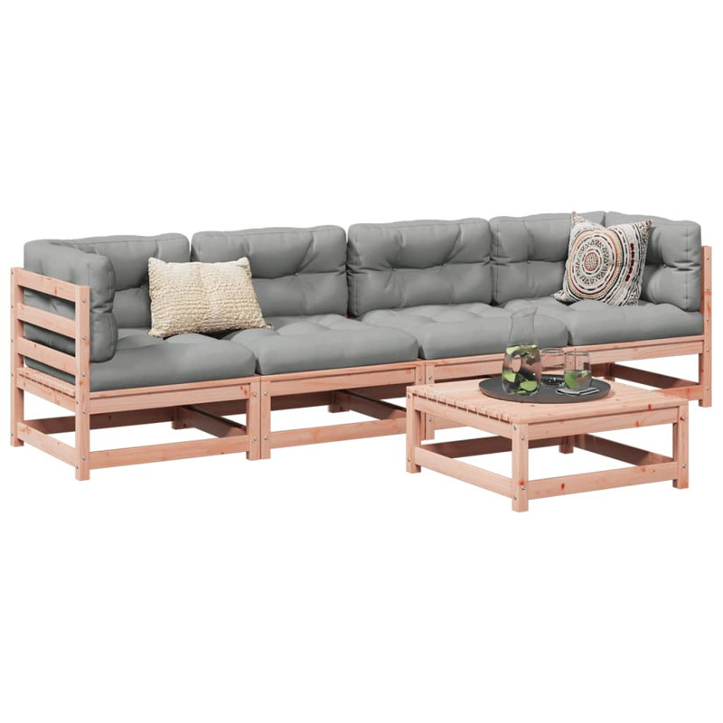 Melby 70cm Wide Rectangle Patio Sofa, Brown, Grey