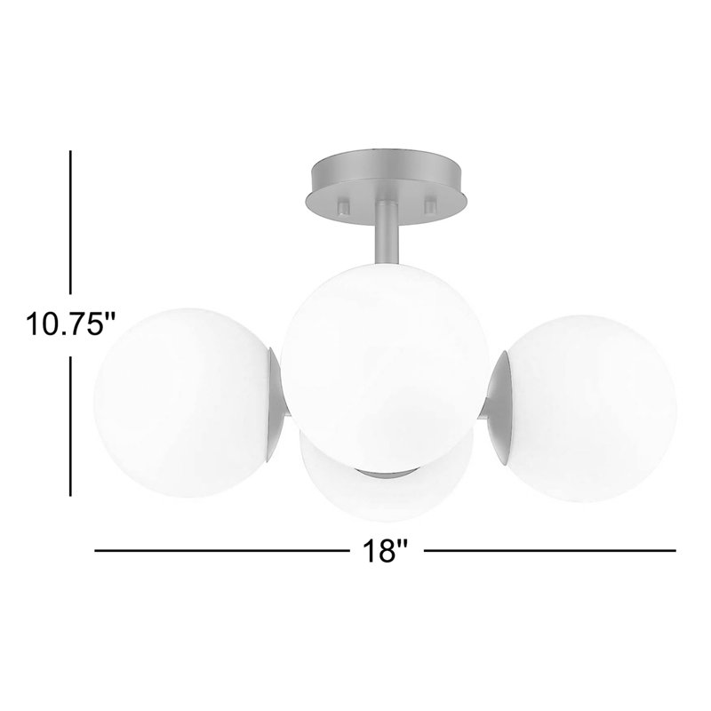 Kaleva Glass Semi Flush Mount