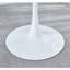 Table de salle à manger 31,5 "de couleur blanche à plateau tulipe de style Mid-Century pour 2 à 4 personnes avec plateau en MDF rond, table de salle à manger à piédestal, table basse de loisirs-642262917