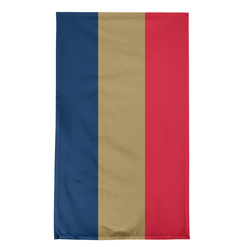 Stripe Tea Towel Kitchen Towel, Navy Blue/Gold/Red Basketball, Cotton