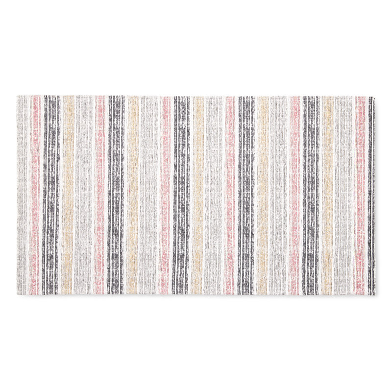 Tapis de cuisine antidérapant Martha Stewart, Rectangle 2 pi x 3 pi, Gris / Jaune
