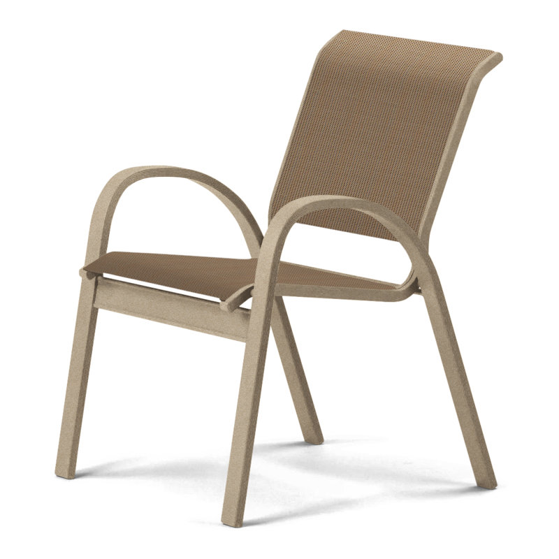 Aruba 1 Outdoor Dining Armchair, Textured Desert, Yellow 43D