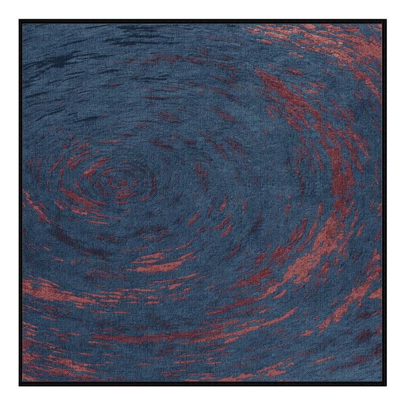 Tapis gris lavable à la machine, Carré 4 pi