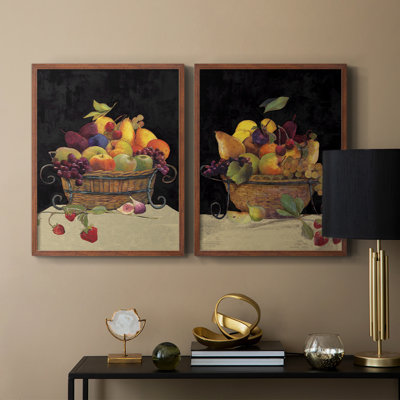 Fruit Basket I Revisit-Premium Framed Print -Ready to Hang - No Nails Required - No Nails Required