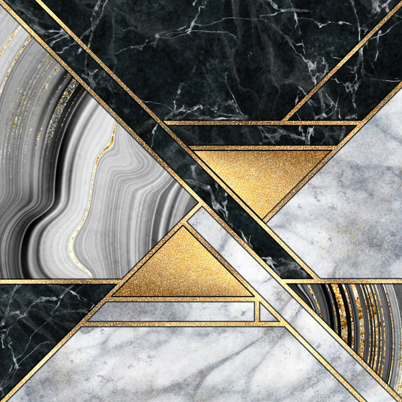 Marbled Tile - Wrapped Canvas Print, 91cm H x 91cm W x 3.8cm D