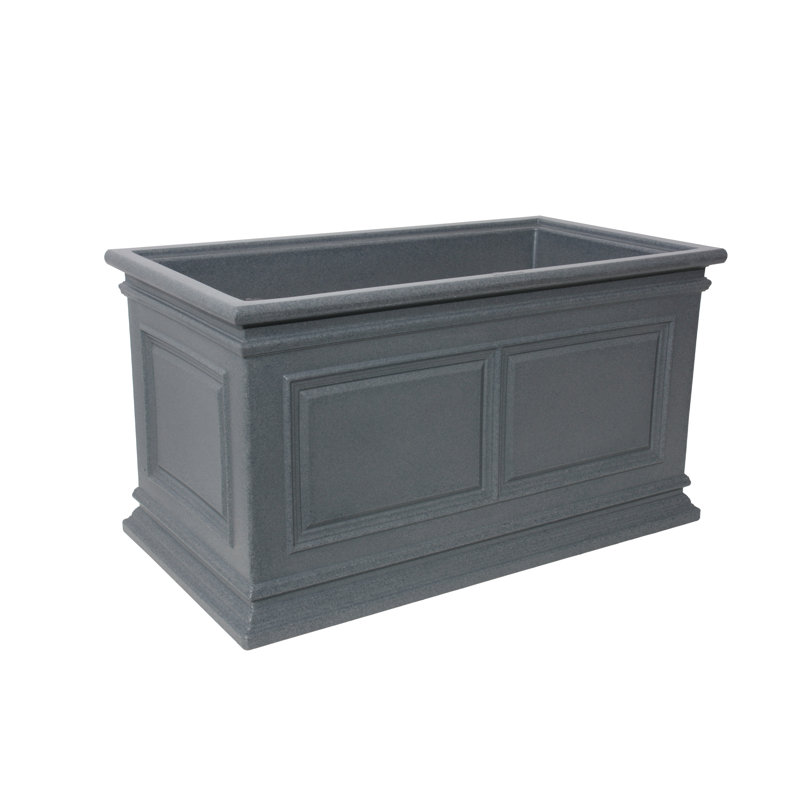 Covington Plastic Planter Box, Warm Gray