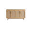 Armoire de véranda en bois massif simple tissé en rotin