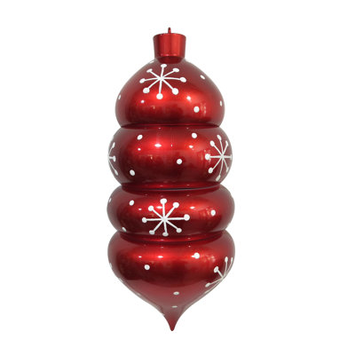 21.1" Drop White Snowflake Ornament
