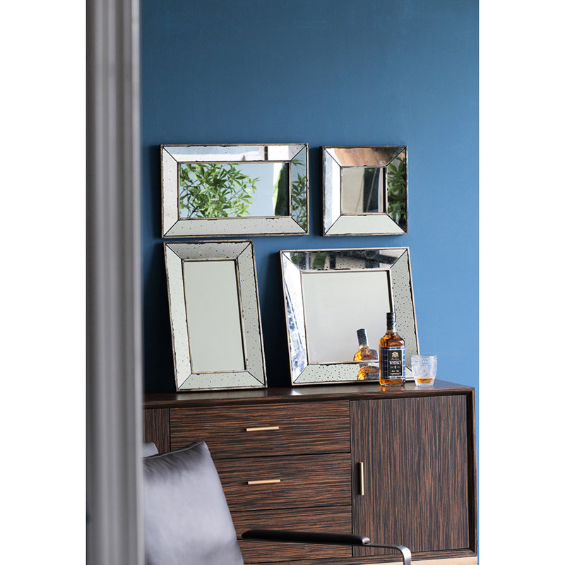 Miroir ou plateau traditionnel de 16,5 po x 24 po, reflet en verre transparent, agrandit la pièce, 7,3 lb, argent, magnifique pièce en bois