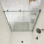 Porte de douche coulissante simple sans cadre avec verre transparent Oceanus-70748823