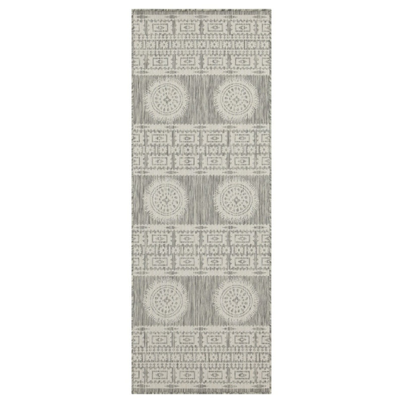 Sunshine GC_HAR2024 Silver 7 Ft. 10 In. X 10 Ft. 3 In. Indoor/Outdoor Area Rug, Rectangle 7'10" x 10'3"
