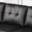 Canapé modulaire réversible en PVC noir l 74 po Sorrento