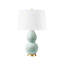 Shandy Lamp With Shade 16-Inch White Linen, With Gold-1457761802