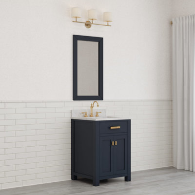 Minnetrista Single Bathroom Vanity with Marble Top