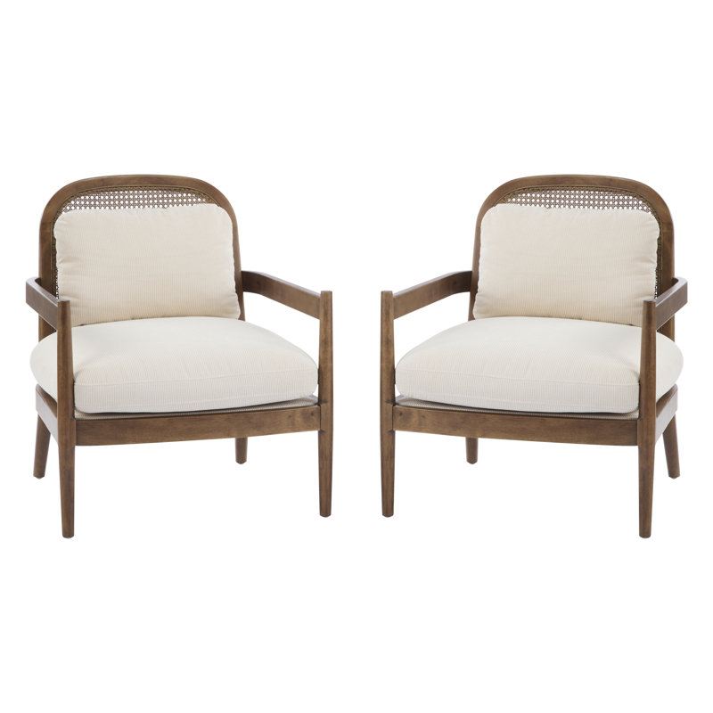 Confortables chaises d'appoint Mid-Century modernes avec cadre en bois massif et zones de détente