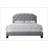 Gray Fabric Queen Bed