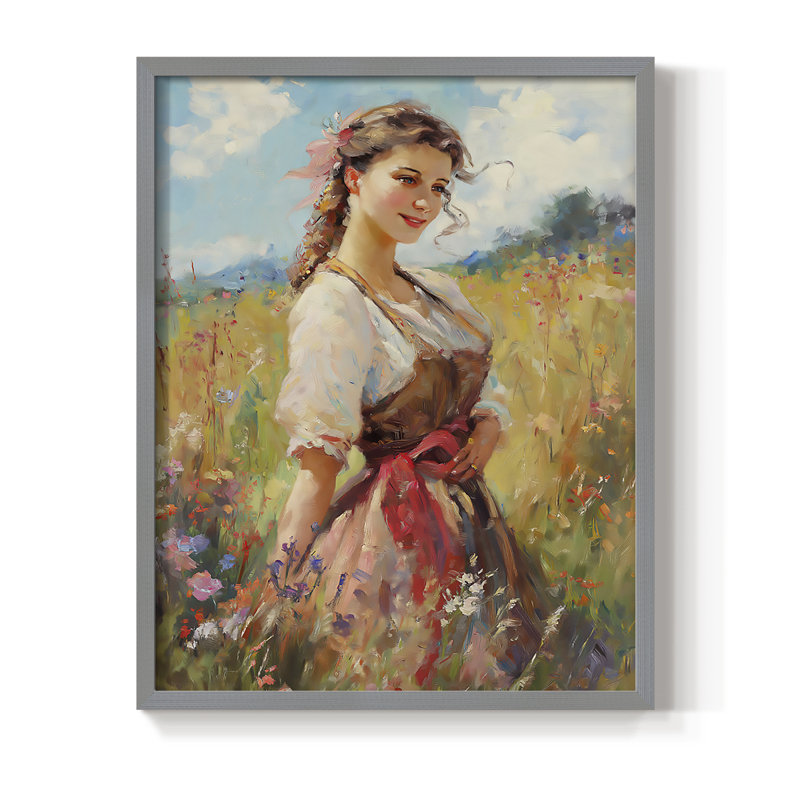 Reproduction encadrée WOMEN Series CCXCVI - bois massif, H 30 po x l 24 po, Gris