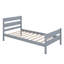 Lit plateforme simple avec tête et pied de lit, structure de lit simple en bois, lit en bois d'hévéa-987011105