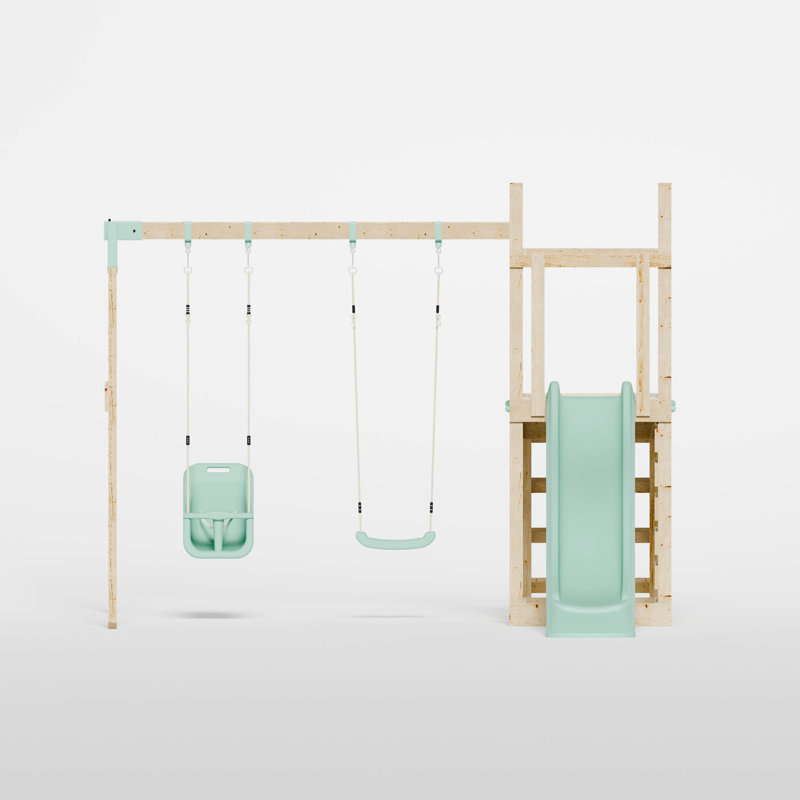 Mercia Tower With Slide & Swing & Baby Swing