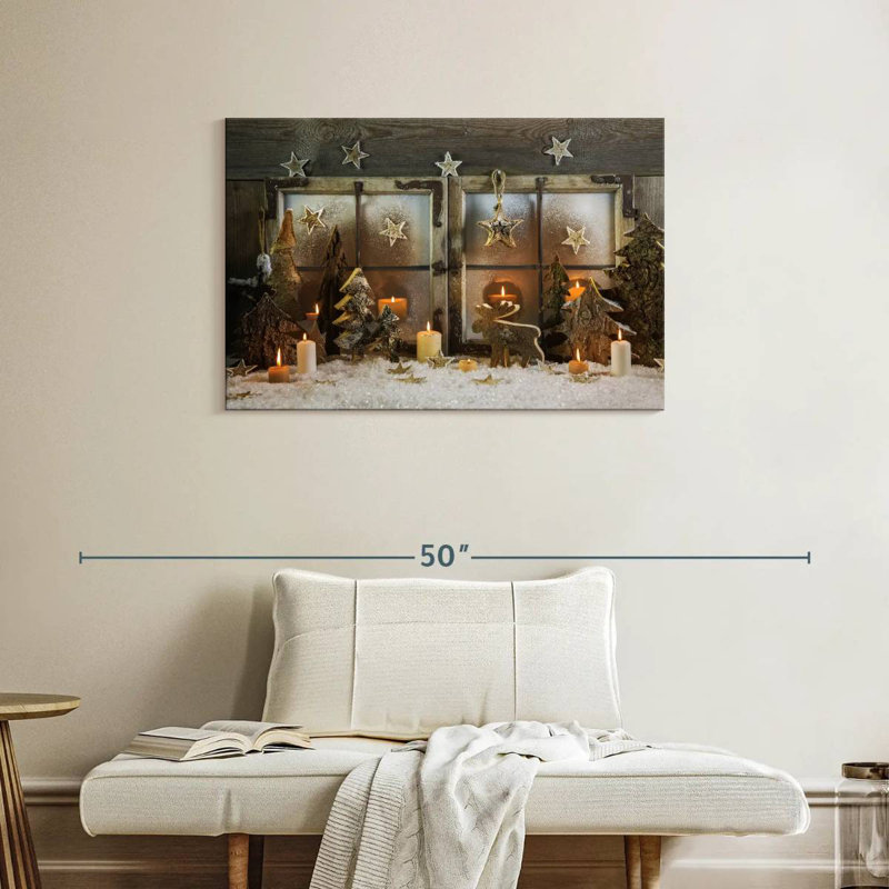 Fenêtre de Noël, H 24 po x l 36 po