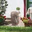 Table d'appoint, table avec grain de bois artificiel, 13 po x 13,5 po x 18 po, pour salon de patio, tabouret décoratif ou support à plante
