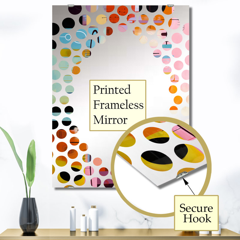 Barbuto - Miroir mural géométrique abstrait MIR137563, 40 po x 30 po