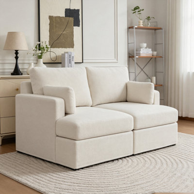 63.39" Wide Combination Sofa Bed With Cushions