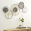 Décoration murale en métal faite à la main en métal noir avec motif texturé