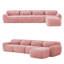 Canapé modulaire en L doux et moelleux en tissu moelleux modulaire avec éponge haute densité 32D, connexion par le bas et la boucle antidérapante, aucun canapé 4 places requis-1542407086